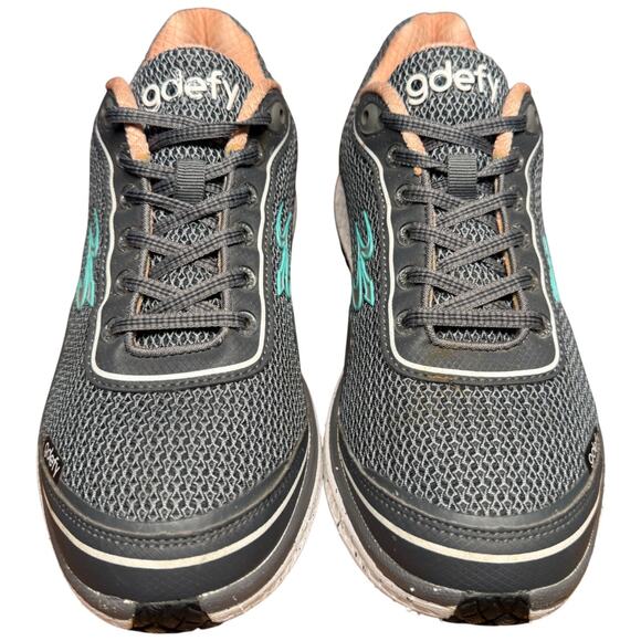 GRAVITY DEFYER Gdefy Mighty Walk Women's 9 Gray Salmon Shoes Comfort Sneakers - Picture 5 of 13